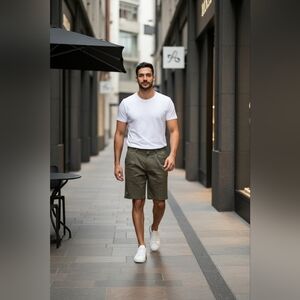 Valentino Men's SZ 52/36/XL Nylon Bermuda Shorts W/VLTN Tag NWOT Made in Italy